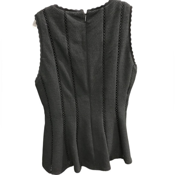 Rebecca Taylor Diamond Textured Peplum Tank - Picture 6 of 7